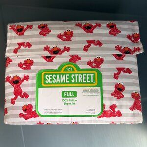 SALE NEW! Sesame Street Elmo 100% Cotton Sheet Set - Full OEKO-TEX® STANDARD 100